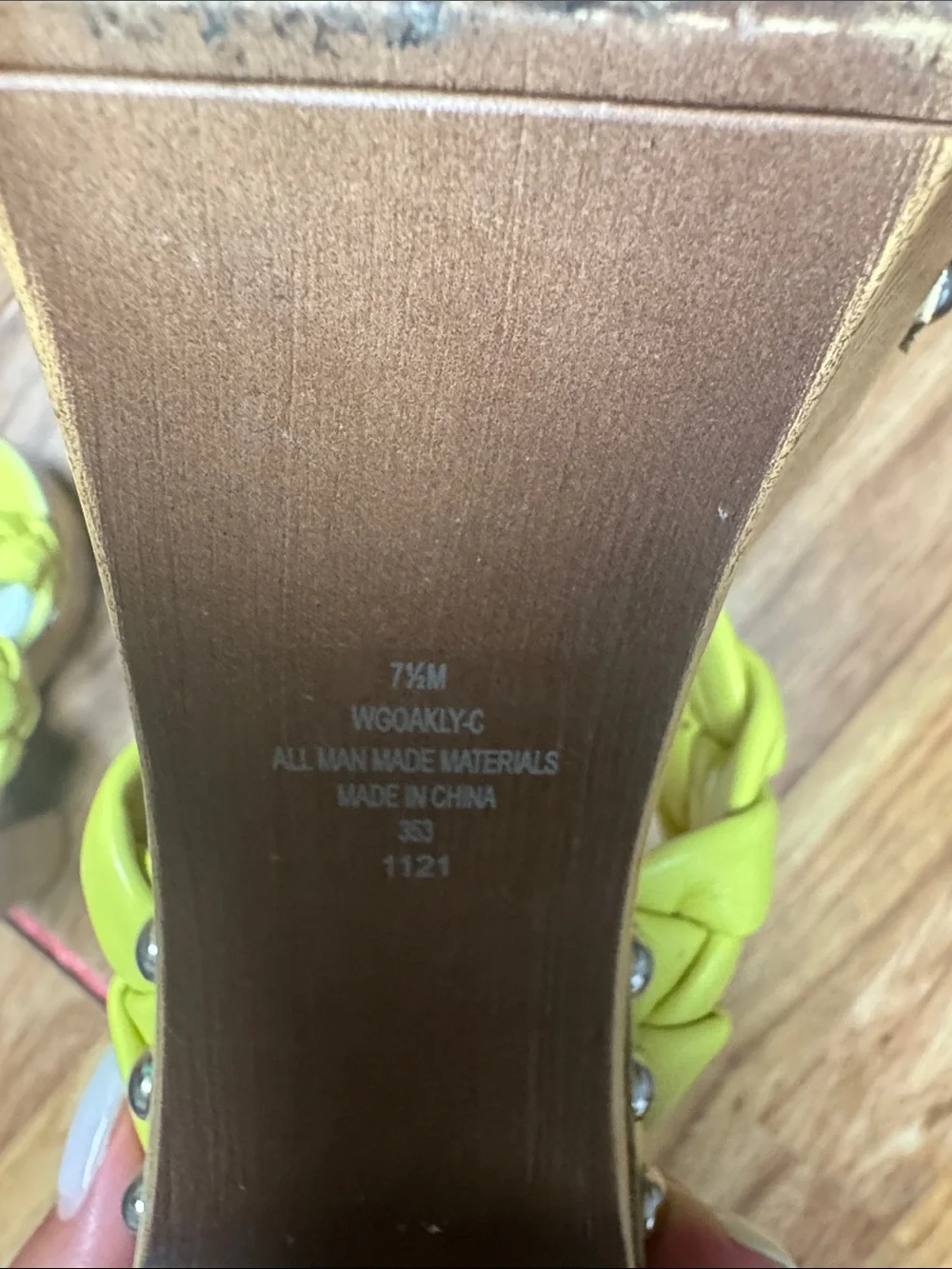 GUESS Yellow Braided Double-Strap Platform Mules